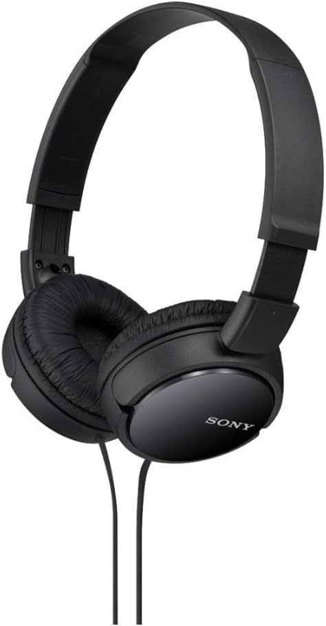 Premium SONY ZX Series On-Ear Wired Headphones in Sleek Black - MDR-ZX110