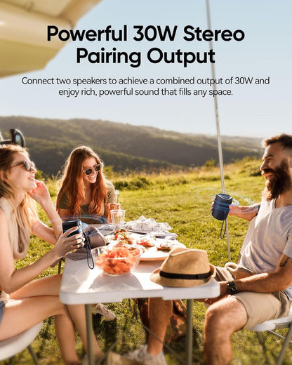 Experience Powerful Sound Anywhere with the PulseSound Portable Bluetooth Speaker - Waterproof, All-Day Playtime, and Dynamic Light Show!