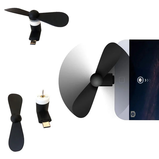 1PC Creative Mini Portable Micro USB Fan 5V 1W Mobile Phone USB Gadget Fan Tester for Type-C Type C Cell Phone Cooler Accessorie